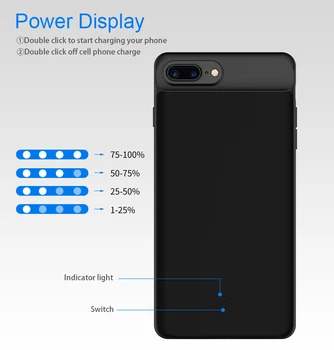 2500mAh/5000mAh Baterie Caz Pentru iPhone 6 6s 7 8 PowerBank Externă de Rezervă de Încărcare Caz Acoperire pentru iPhone 6 6s 7 8
