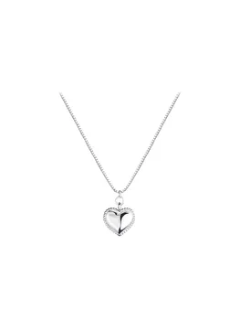 Iubitor de fată bithday cadou s925 argint sterling dragoste colier simplu ins piersic inima clavicula lanț de bijuterii