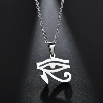 Egiptean Ochiul lui Horus Colier de Aur/Argint din Oțel Inoxidabil de Culoare Cravată Colier pentru Femei Egipt Bijuterii collier femme 2020