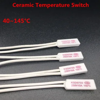 KSD9700 250V 10A Ceramice Temperatura Comutator de control Termic Normal Închis/Deschis 40/45/50/55/60/65/70/75~145Celsius