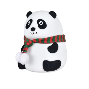 Noul Mini Panda Silicon Lampa USB de Încărcare Colorate Pat LED Lumina de Noapte Desene animate panda cadou pentru copii fata
