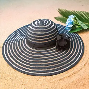 Femei ochiurilor de Plasă Plaja Palarie de Soare Cu Bor Larg Doamna Cupola de Flori Găleată Pălării Marimea 56-58CM