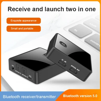 2 în 1 Bluetooth 5.0 Transmițător Receptor TV Difuzor 3.5 mm AUX Toslink Optic Adaptor Audio de Muzică fără Fir Transmițător Receptor