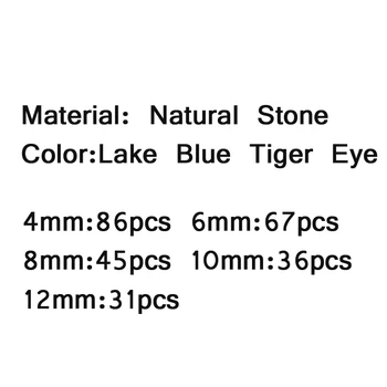 JHNBY Lacul albastru ochi de tigru Piatra Naturala 4/6/8/10/12MM Rotund distanțiere margele Vrac pentru a face Bijuterii bratari DIY accesorii