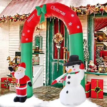 2.4 m Crăciun Arc Gonflabil Toy Arc Decor Petrecere de Crăciun de Anul Nou Magazin de Crăciun, Decorațiuni de Grădină în aer liber Recuzită Ornamente