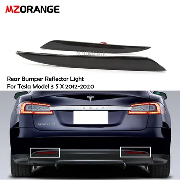 2 BUC Bara Spate Reflector Lumina Pentru Tesla Model 3 S X 2012-2020 Conducere Auto Frana Stop Spate, lampa de Ceață Spate Lumini de Coada