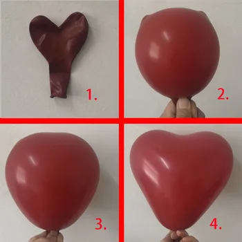 50pcs ruby red baloane latex inima dragoste Gonflabile aer balon cu heliu ziua îndrăgostiților căsătorie petrecere de nunta decor consumabile