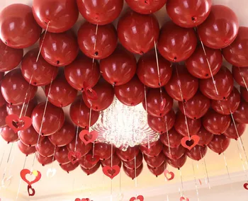 50pcs ruby red baloane latex inima dragoste Gonflabile aer balon cu heliu ziua îndrăgostiților căsătorie petrecere de nunta decor consumabile