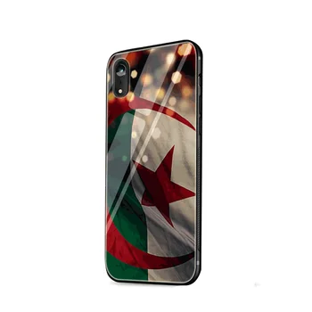 Algeria flag Sticlă Telefon Caz Pentru iPhone11 Pro Max XS Max XR X 7 8 6 Plus 6s Plus 5S SE 2020 de Acoperire