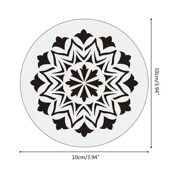 42Pcs/Set Rundă Mandala Pictura Șabloane Șabloane pentru DIY Rock Album de Colorat Relief Album Decorative