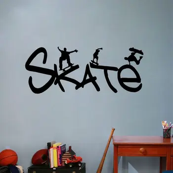 Skate Sport Autocolante de Perete Pentru Camere de Copii Decalcomanii de Perete Postere Detașabil Adezivi picturi Murale Autocolante de Vinil Acasă Decalcomanii de Decor ZB356