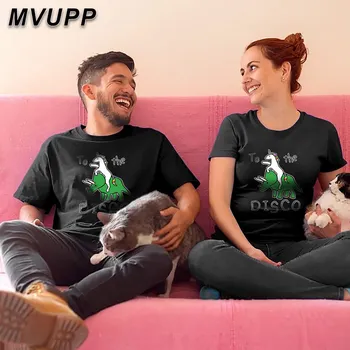 MUVPP de Vară 2020 Moda Drăguț Desene animate Imprimate Cupluri T-Shirt Câteva Haine Casual, O-gât Topuri Iubitorii Tee Camasa pentru Barbati Femei