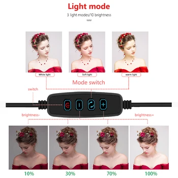Selfie LED-uri de Lumină Inel cu Telefonul Mobil, Suport pentru Youtube Live Stream Machiaj Camera Foto Studio Lampa pentru iPhone Android