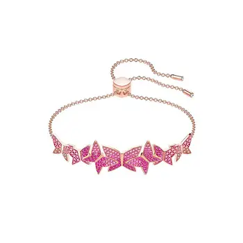 2020 moda bijuterii swa1:1 rafinat de trei-dimensional fluture roz pentru femei farmecul colier serie
