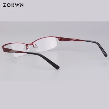 Simplu clasic de ochelari de vedere femei Optice Cadru Brand Unisex Ochelari Cadru jumătate-rim dimensiune mare baza de prescriptie medicala ochelari pentru miopie obiectiv