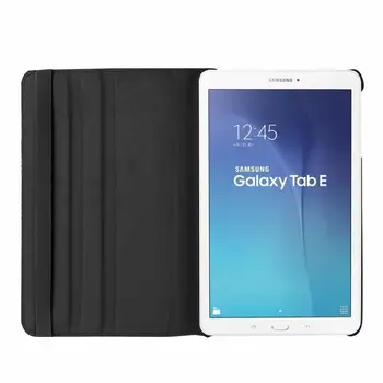 Din Piele PU Clapa Caz Acoperire Pentru Samsung Tab E 9.6 T560 de 360 de Grade de Rotație Caz Pentru GALAXY Tab E 9.6 inch T560 SM-T561 Tableta Caz