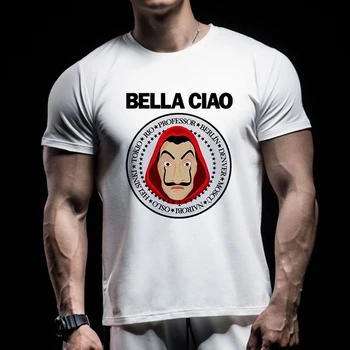 2020 La Casa De Papel Femei BELLA CIAO T-shirt El La Casa De Papel de Vară Funny T-shirt Bani Jaf Bărbați T-shirt pentru Bărbați