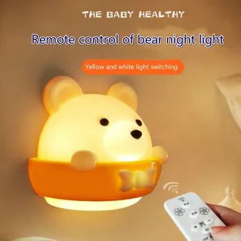 Control de la distanță Lumina de Noapte lampă de carte de Noptieră Dormitor Baby mamele care Alăptează Lampă de Masă Luminos Suporta Lumina Lumina de Stele