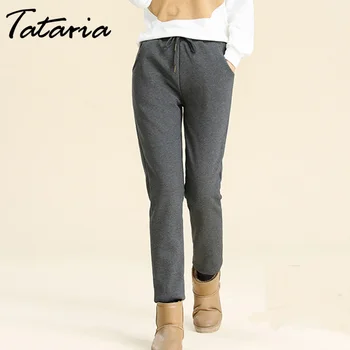 Tataria S-5XL de Mari Dimensiuni Pantaloni Femei Cașmir Harem Pantaloni Cald pentru Femei Sporturi de Iarnă Pantaloni Femei Pantaloni de Înaltă Talie Pantaloni