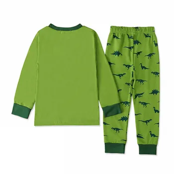 Haine pentru copii Copii Copii Băieți Fete Desene animate de Craciun Dinozaur Imprimare tricou+Pantaloni Costume Vetement Enfant Fille îmbrăcăminte pentru copii