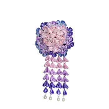 Produs Original și de vânt de gradient de flori hortensie anvelope praf violet wisteria accesorii de par cu hanfu kimono studio