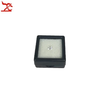 80buc Plastic Diamant în Vrac Display Pachet Cutie de Piatră Albă Gem Caz Negru Spuma de Memorie Tampon de Margele Pandantiv Cutie Vitrina 3*3*2 cm