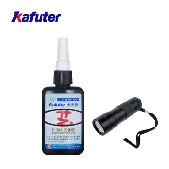 Kafute K-303 50ml Umbre Lipici Adeziv Plastic Sticlă Metal Cauciuc+Lanterna UV Întărire Adeziv Acrilic Transparent de Plastic