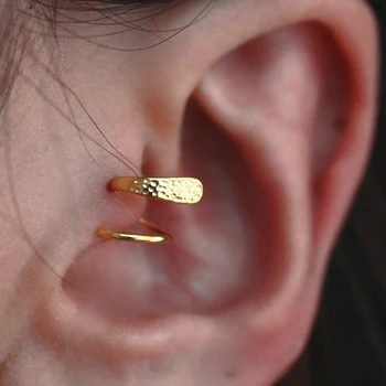 Real Piercing Cercei Ear Cuff Bijuterii Handmade Vintage Boho Pendientes Cu Aur/Argint 925 Oorbellen Minimalist Cercei