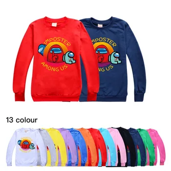 2020 pentru Copii de Toamna de Moda Topuri Printre noi Desene animate Moda Băieți și Fete Gât Pulovere Copii de Iarna cu Maneca Lunga T-shirt