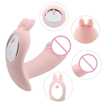 VATINE Rabbit Vibrator Portabil Chilotei Vibratoare Jucarii Sexuale Pentru Femeile de sex Feminin Masturbator Stimulare Clitoris Analsex Pizde jucarii