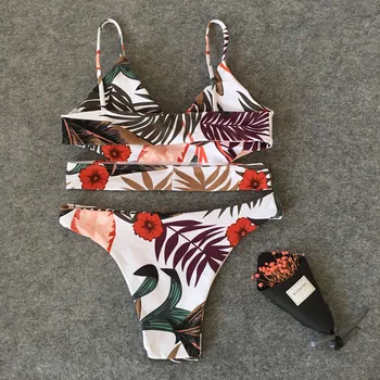 Bikini de costume de Baie Costume de baie Femei cu Push-Up Costum de Baie Solid Bandeau Bikini Set 2018 Feminin Beachwear cu Pad Costum de baie