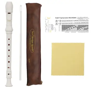 IRIN 8 Găuri Baroc Recorder Clarinet Flaut de Suflat, Instrumente Muzicale, Instrument Educațional Cadou cu PU Geanta + Instrument de Curățare
