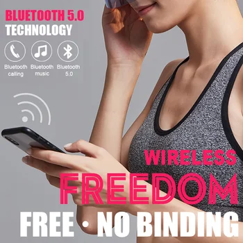 Conducție osoasă Căști fără Fir Bluetooth 5.0 Căști Sport în aer liber Cască IP56 Impermeabil Hands-free cu Microfon QCC3003