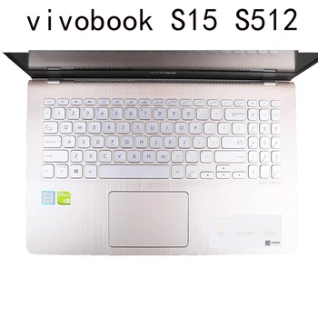 Keyboard skin Cover Silicon compatibil pentru ASUS VivoBook S15 S512 S530UA S530U cu F512 X509 15.6 inch Protector clar TPU