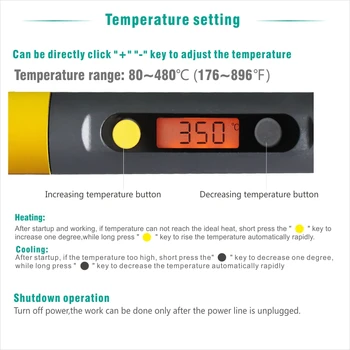 Ciocan de Lipit Electric C110W CXG LCD Reglabil Temperatura UE Sudura în puncte de Sudură Stația de Căldură Creion de Lipit