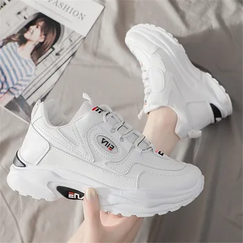 2020 Brand Wedgerunning Pantofi Femei din piele groasă cu talpi de pantofi de Sport designeri de Moda Adidași de culoare albă femeie Zapatillas Mujer