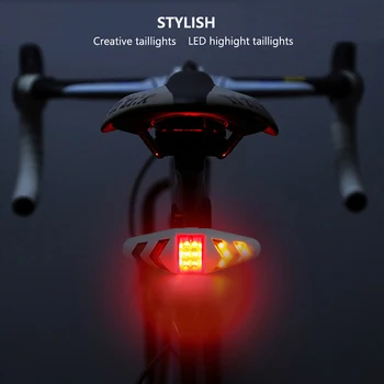 Biciclete Lumina din Spate Telecomanda Wireless Reîncărcabilă LED Biciclete Lumina din Spate pentru Biciclete de Semnalizare Stop Bicicleta Accesorii 8