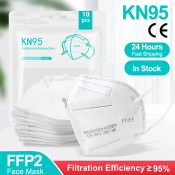 Alb FFP2 Masca de Fata KN95 Măști Filtru PM2.5 Masca Respirabil Gura CE Masca de Protecție Anti-praf Mascarilla ffp2 Masque tapabocas