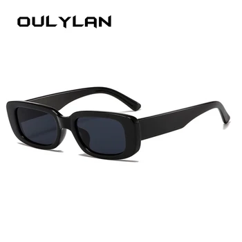 Oulylan Mic Dreptunghi ochelari de Soare Femei Bărbați Vintage de Designer de Brand Pătrat Ochelari de Soare Nuante de sex Feminin UV400 Leopard Roșu ochelari de soare