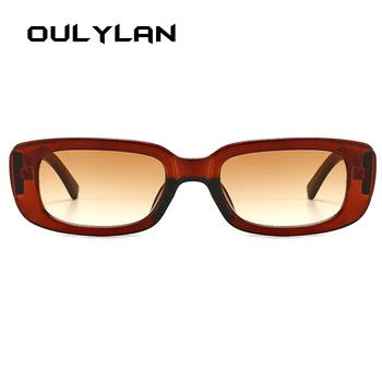 Oulylan Mic Dreptunghi ochelari de Soare Femei Bărbați Vintage de Designer de Brand Pătrat Ochelari de Soare Nuante de sex Feminin UV400 Leopard Roșu ochelari de soare