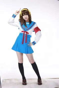 Suzumiya Haruhi No Yuuutsu anime cosplay Suzumiya Haruhi iarna uniformă școlară de cosplay, costume de halloween