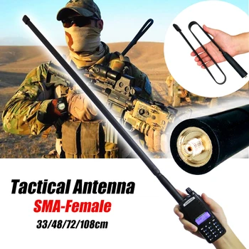 72CM SMA-de sex Feminin Pliabil CS Tactice Antena Dual Band VHF UHF 144/430Mhz Pentru Walkie Talkie Baofeng UV-5R UV-82 UV-H7 H9 888s