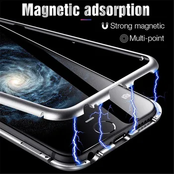 Metal Magnetic Caz Pentru Samsung Galaxy A50 A10s A20s A30 A70s S8 S9 S10E S7 Edge M20 A8 A9 J4 J6 A7 2018 Nota 10 Plus M30s Cazuri