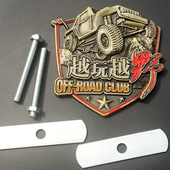 1buc Metal 3D Chrome off road club autocolante grill insigna de Styling auto pentru Mitsubishi, Mazda, TOYOTA Cadillac, FORD, BMW, VW, Benz