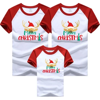 De crăciun, Familia Haine de Potrivire Tata Mama Copii T-shirt de Crăciun Familie de Potrivire Haine Tatăl și Fiul cu Mama și Fiica Haine