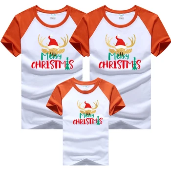 De crăciun, Familia Haine de Potrivire Tata Mama Copii T-shirt de Crăciun Familie de Potrivire Haine Tatăl și Fiul cu Mama și Fiica Haine
