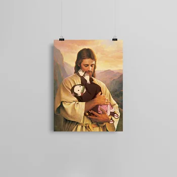 Isus Nezuko Kamado Panza Maimuță Drăguț Poster Pictura Perete Printuri De Arta Modular Poze Home Decor Pentru Camera De Zi, Fara Rama