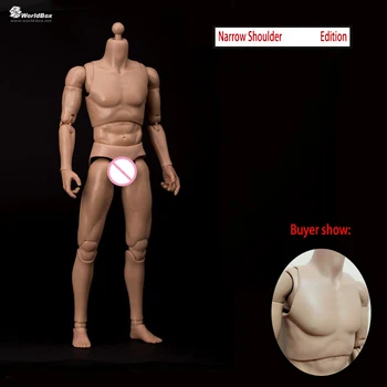 WorldBox AT011 1/6 Soldați Model umeri Înguste de Acțiune Figura de sex Masculin Corpul Muscular 1/6 Model se Potrivesc 12