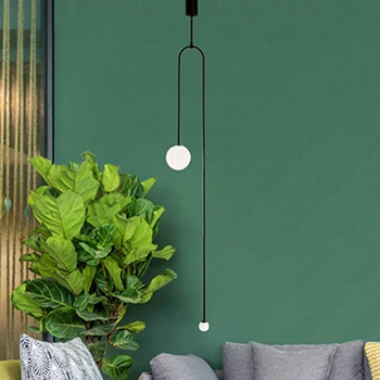 Simplu Creativ pandantiv lumini Nordice moderne lampă de agățat pentru Galerie Dormitor restaurant Casa de Decorare arta de iluminat metalice