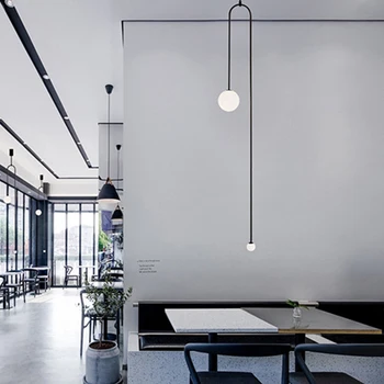 Simplu Creativ pandantiv lumini Nordice moderne lampă de agățat pentru Galerie Dormitor restaurant Casa de Decorare arta de iluminat metalice